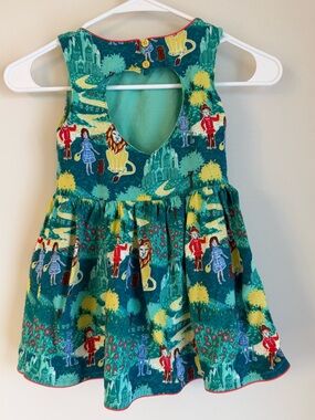 Genuine Kids OshKosh Wizard of Oz Dress 5T Heart Back Emerald City Dorothy